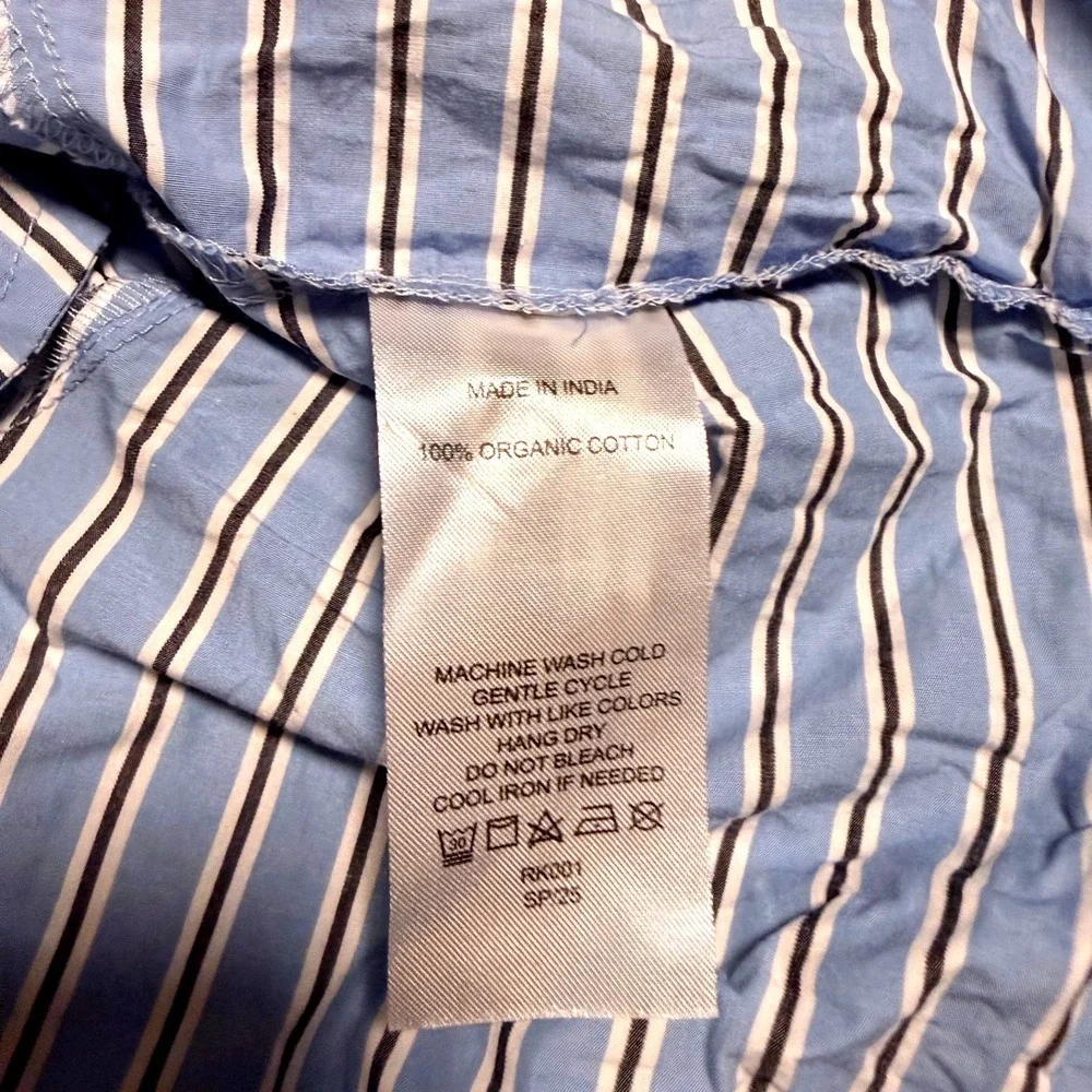 Quince 100% Organic Cotton Poplin Drop Waist Shirt Dress Womens Small - Picture 9 of 11